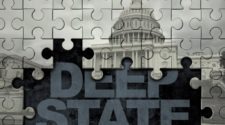 Deep State American Politics Concept And United States Political Symbol Of A Secret Underground Gove