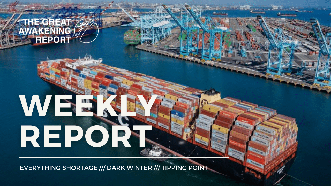 WEEKLY REPORT - EVERYTHING SHORTAGE - DARK WINTER - TIPPING POINT