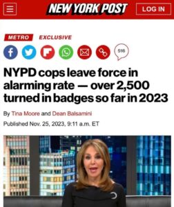 Police exit NYC