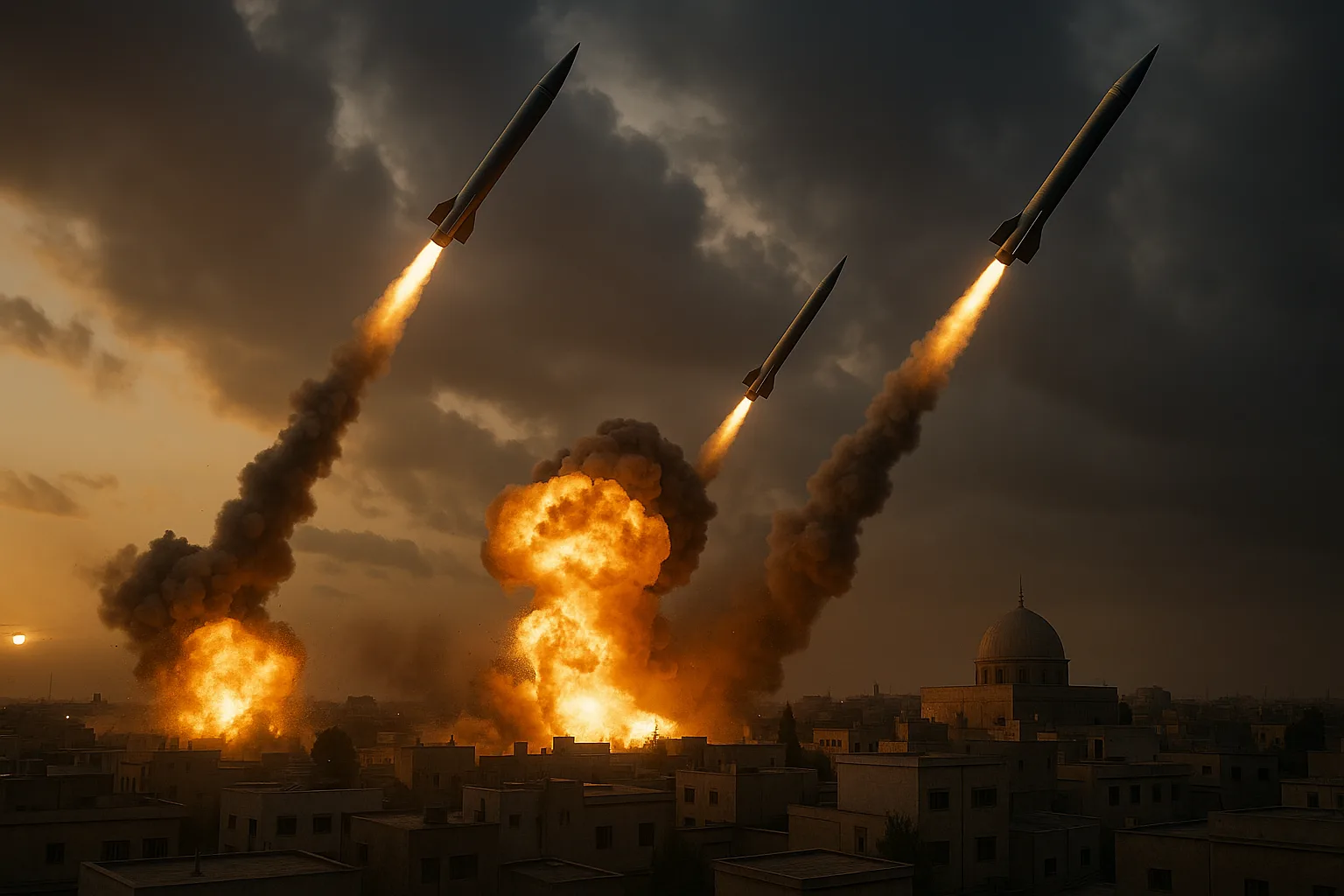 missiles strick Iran